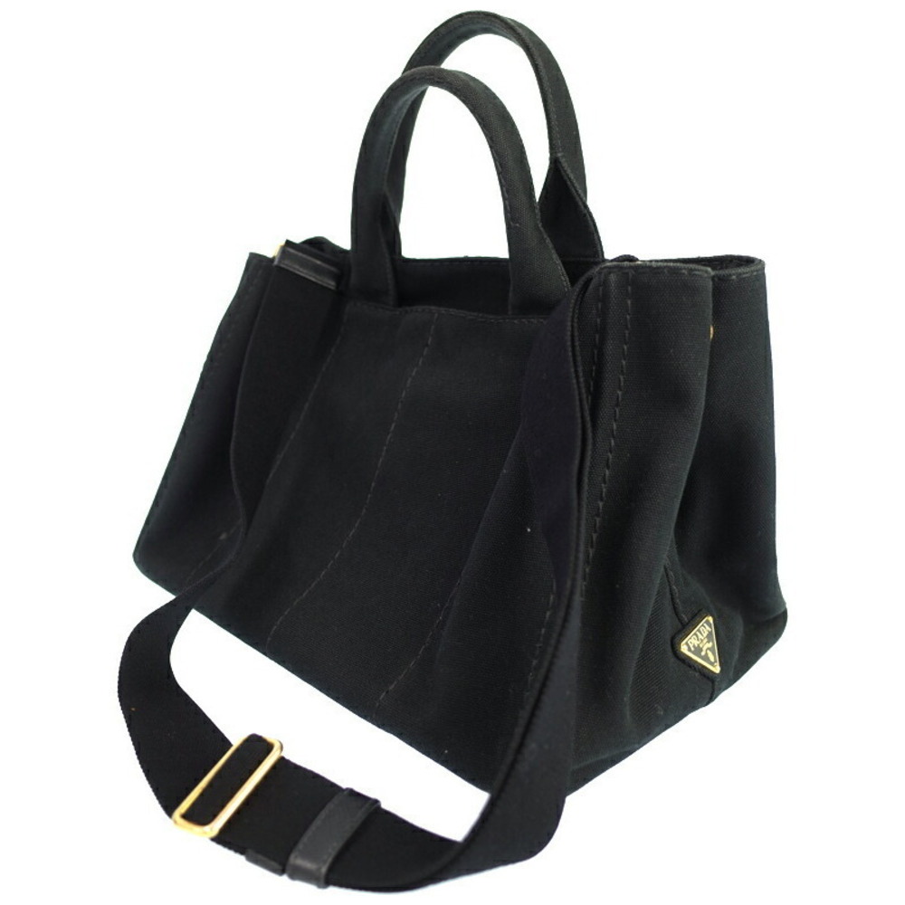 PRADA Canapa 2way Top Handle Crossbody Tote Convertible Tote Bag - Picture 2 of 9